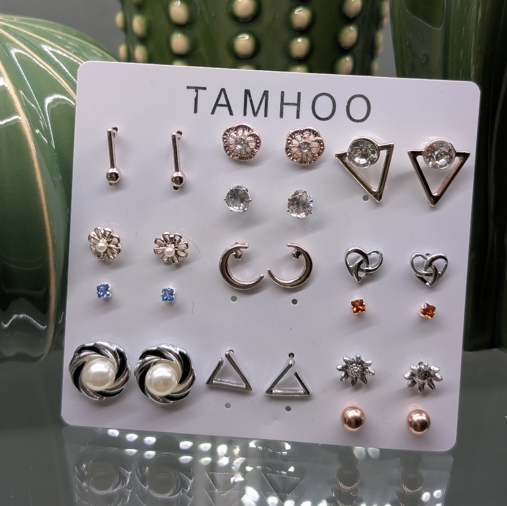 Fashion Earrings Mixed Set Of 13
